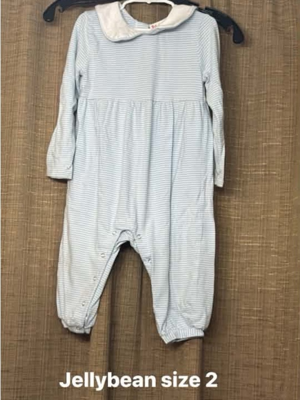 Jelly Beans Light Blue & White Striped One-Piece